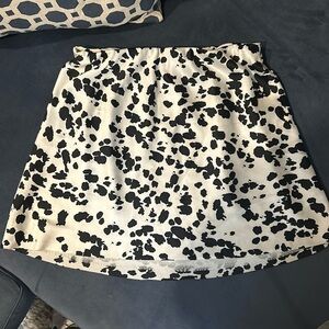 Super cute mini black-and-white cow print skirt